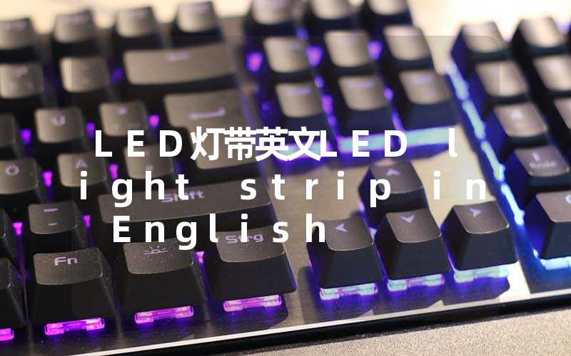 LED灯带英文LED light strip in English